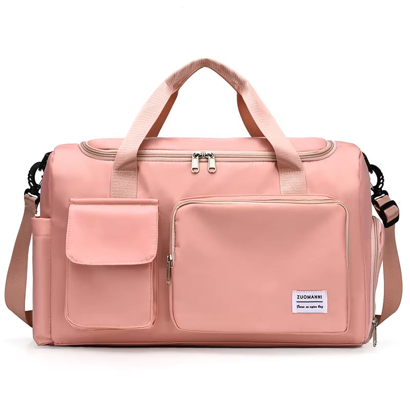 Travel Bag Duffle Handbag Women Shoulder Bag Large Capacity Shoe Compartment Waterproof Sports Fitness Bags Ladies Crossbody Bag