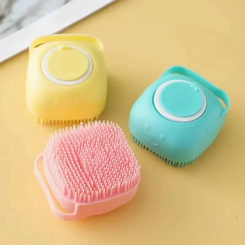 Pet Bathing Brush Soft Silicone Massager Shower Gel Bathing Dog Grooming,