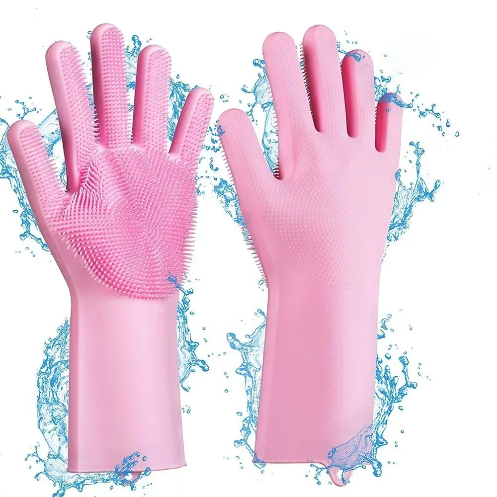 Pet Grooming Gloves, Dog Washing Gloves with High-Density Teeth,