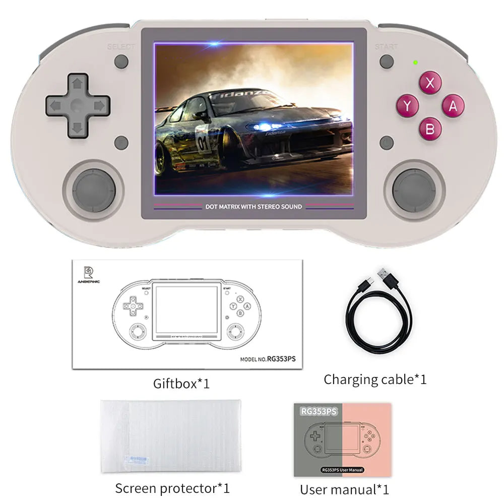 RG353PS Handheld Console Linux System 3.5-inch IPS Screen Retro Game Player compatible with HDMI