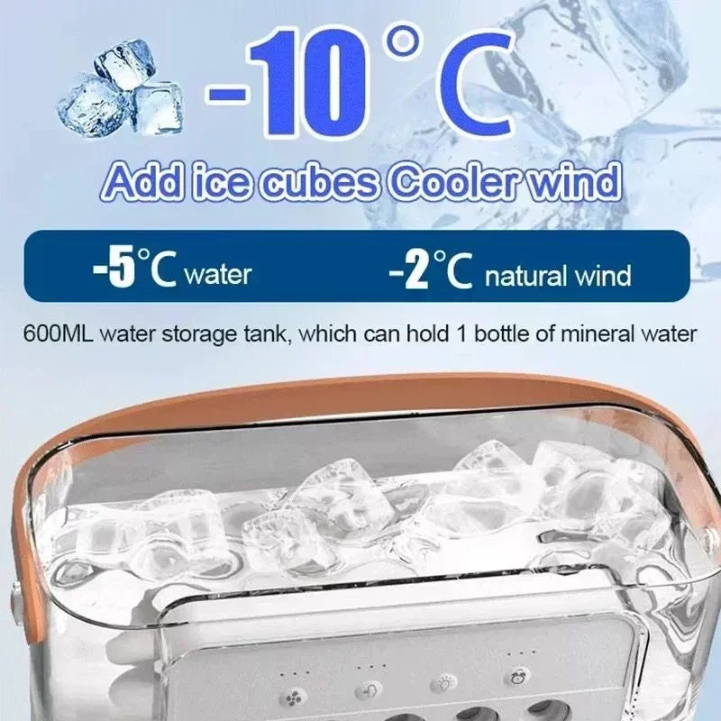 Portable 3 In 1 Fan AIr Conditioner Household Small Air Cooler LED Night Lights,