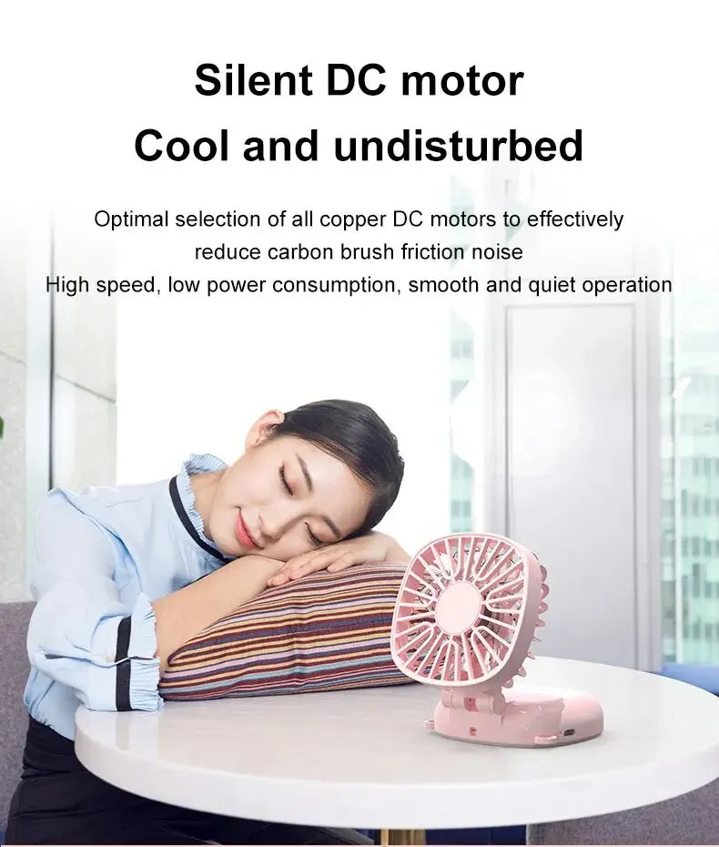 1pc Hanging Neck Fan Foldable Small Electric Fan USB Outdoor Mini Fan,