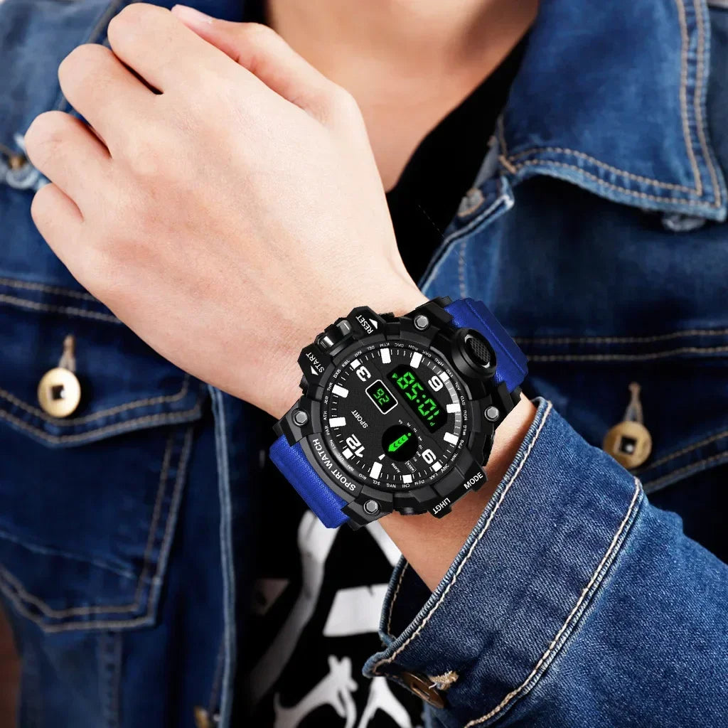 Men's LED Digital Watch Men Sport Watches Fitness Electronic Watch Multifunction Military Sports Watches Clock Kids Gifts 2024