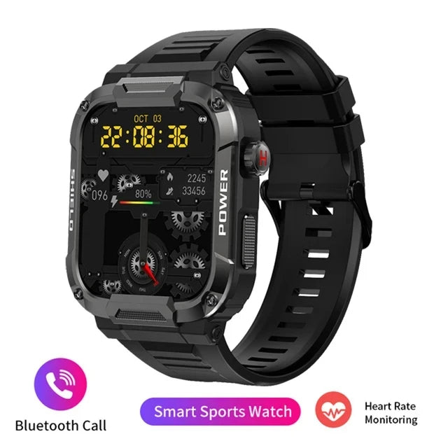 MK66 Smart Watch Men's Large battery Fitness Tracker Health Monitoring IP68 voice Assistant Bluetooth Call Sports Smartwatches