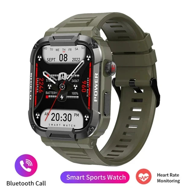 MK66 Smart Watch Men's Large battery Fitness Tracker Health Monitoring IP68 voice Assistant Bluetooth Call Sports Smartwatches